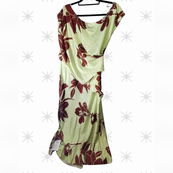 ASOS Green and Brown Floral Maxi Dress - Picture 9 of 12